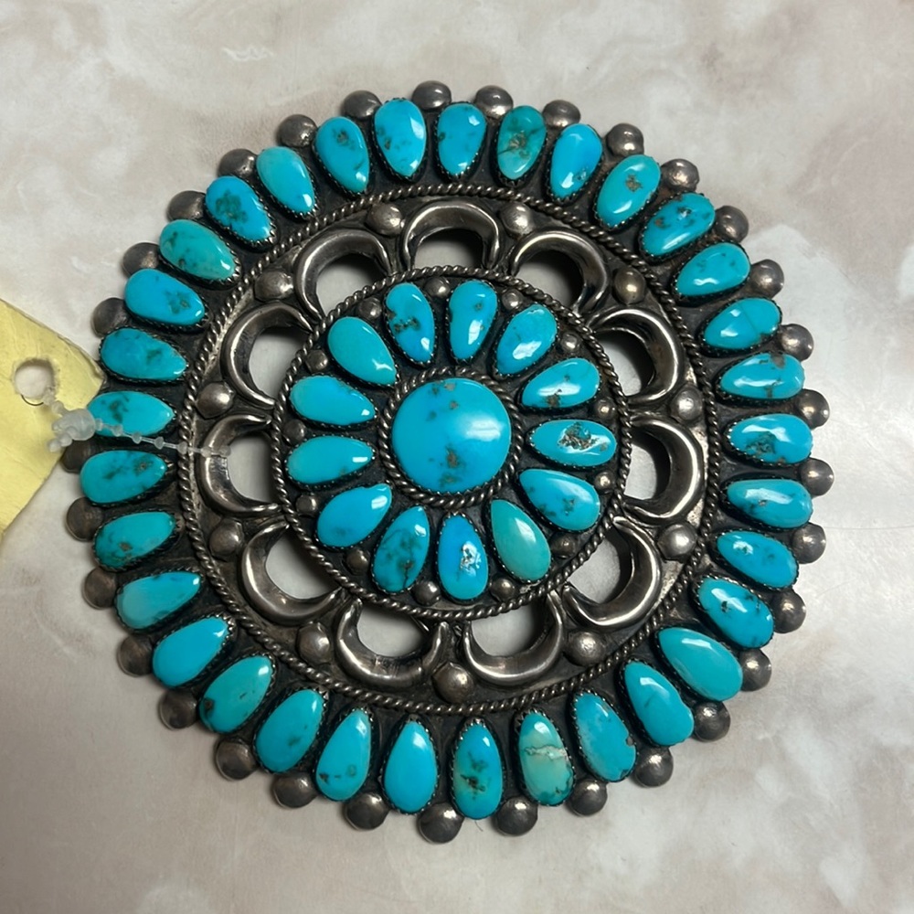 Navajo turquoise cluster pendant